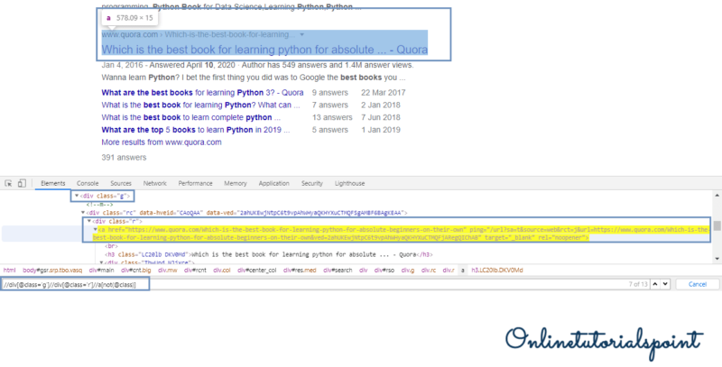 Python - How to Read Google Search Results in Selenium